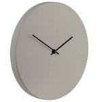 Kiekko Suede wall clock, light grey - black