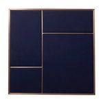 PLEASE WAIT to be SEATED Nouveau Pin board, medium, brass - blue