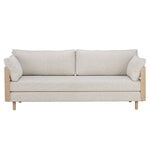 Sofa beds, ON2 Wood sofa bed, soap waxed oak - natural white Diamonds 012, Beige