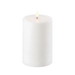 Candles, LED pillar candle, 10 x 15 cm, nordic white, White