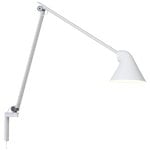 , NJP wall lamp, long arm, white, White