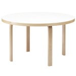 Dining tables, Artek’s table 91, birch - white laminate, White