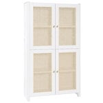Cabinets, Classic cabinet w/ rattan doors, 84 x 149 cm, white lacquered, White