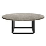 Tables basses, Table basse Florence 90 cm, noir - marbre gris, Gris