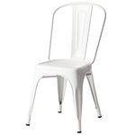 Ruokapöydän tuolit, Tuoli A, mattavalkoinen, Valkoinen