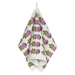 Vihkiruusu kitchen towel, off white - pink - dark blue Vihkiruusu kitchen towel, off white - pink - dark blue