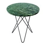 Sohvapöydät, Tall Mini O pöytä, musta - vihreä marmori, Vihreä