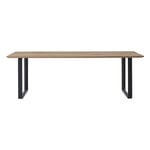 Dining tables, 70/70 Outdoor table, 225 x 90 cm, Sapele Mahogany - anthr. black, Black