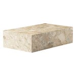 Soffbord, Plinth bord, lågt, Kunis Breccia marmor, Beige