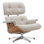 Nojatuolit, Eames Lounge Chair, uusi koko, Amer. cherry - Nubia cream/sand, Beige