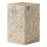 Sidobord, Plinth table, high, Kunis Breccia marble, Beige