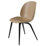 Dining chairs, Beetle chair, black stained beech - pebble brown, Brown