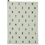 Arne Jacobsen tea towel, Vintage ABC, dusty green Arne Jacobsen tea towel, Vintage ABC, dusty green