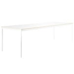 Tables de salle à manger, Table Base 190 x 85 cm, stratifié avec bords en contreplaqué, bl, Blanc