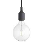 E27 LED socket lamp, dark grey, without canopy E27 LED socket lamp, dark grey, without canopy