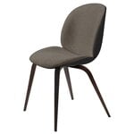 Dining chairs, Beetle chair, smoked oak - black - Light Boucle 004, Brown