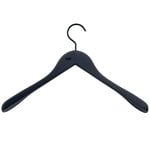 Coat hangers, Soft coat hanger wide, black, 4 pcs, Black