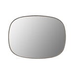 Framed mirror, small, taupe - clear