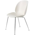 Esszimmerstühle, Beetle Stuhl, Chrom – Alabasterweiß, Weiß