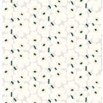 Marimekko Pieni Unikko  coated fabric, beige - off white - dark green