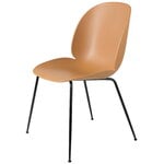 Dining chairs, Beetle chair, matt black - amber brown, Brown