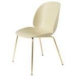 GUBI Beetle chair, brass semi matt - pastel green