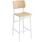 Loft bar stool 75 cm, white - oak Loft bar stool 75 cm, white - oak