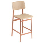 Loft bar stool 65 cm, dusty rose - oak Loft bar stool 65 cm, dusty rose - oak