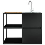 Garden kitchen sink, hot/cold water, anthracite Garden kitchen sink, hot/cold water, anthracite