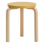 Aalto stool 60, anniversary edition, sun yellow - birch