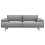 Divano Compose, 2 posti, gambe in rovere Divano Compose, 2 posti, gambe in rovere