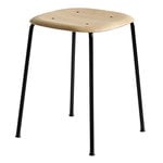 Soft Edge 70 stool, black - lacquered oak