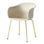 Elefy JH28 chair, soft beige - brass