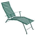 Deck chairs & daybeds, Bistro Metal chaise longue, cedar green, Green