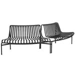 Palissade Park dining bench, out-out, set of 2, anthracite