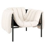 Armchairs & lounge chairs, Puffy lounge chair, natural - black grey steel, White