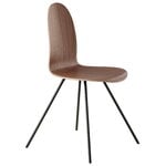 Dining chairs, Tongue chair, walnut veneer - black, Natural