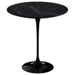 Sivu- ja apupöydät, Tulppaani sivupöytä 51 cm, musta marmori, Musta