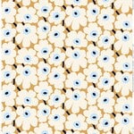 Pieni Unikko fabric, beige - off white - blue Pieni Unikko fabric, beige - off white - blue