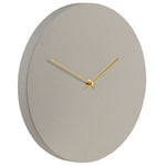 Kiekko Suede wall clock, light grey - gold Kiekko Suede wall clock, light grey - gold