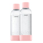 Gasatori per acqua, Bottiglia 1 L, set di 2, rosa, Rosa