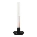 , Sylvestrina portable table lamp, clear - black, Black