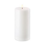 Candles, LED pillar candle, 10 x 20 cm, nordic white, White