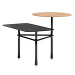 Coffee tables, Tiers low table A, black - matt oak, Black