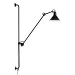 , Lampe Gras 214 wall lamp, conic shade, black, Black