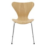 Dining chairs, Series 7 3107 chair, chrome - oak veneer, Brown