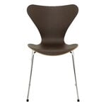 Dining chairs, Series 7 3107 chair, chrome - dark stained oak veneer, Brown