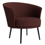 Armchairs & lounge chairs, Dorso lounge chair, black - Olavi 14, Red