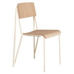 Dining chairs, Petit Standard chair, pearl - matt lacquered oak, White