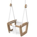 Swings, Lillagunga Toddler swing, oak - white seat and rope, White